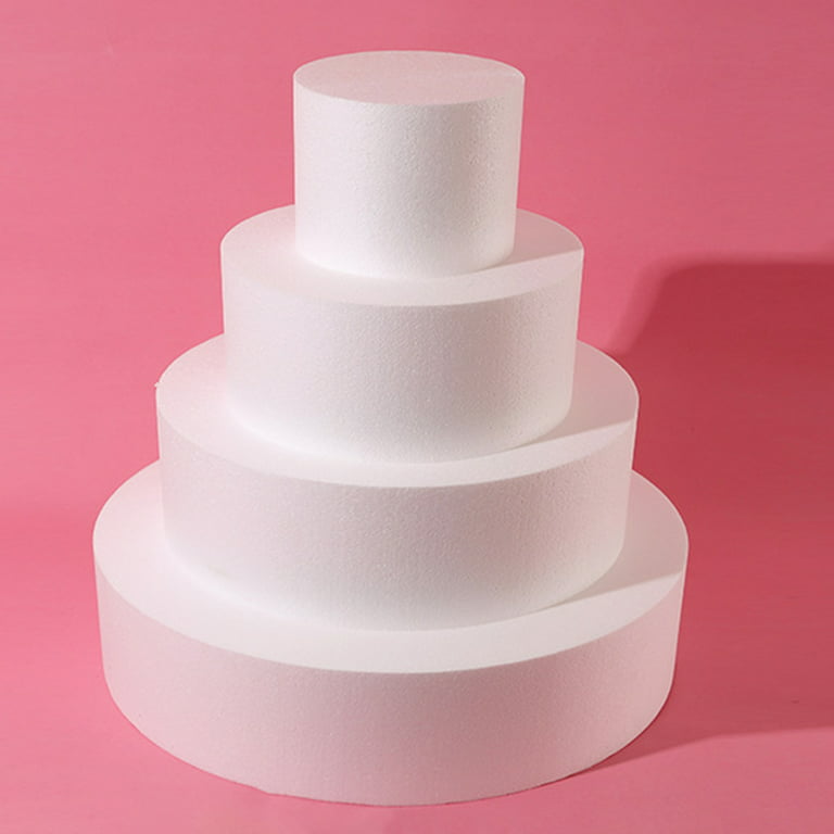 Dummy Sugarcraft Cake Foam Mould Round Polystyrene Styrofoam Practice Model 